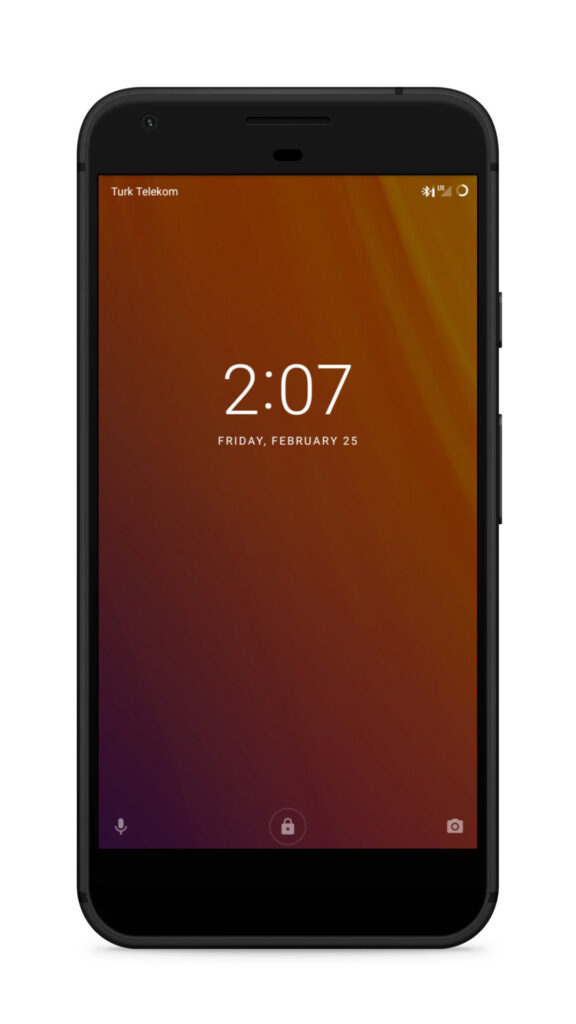 Android 7 screen with /e/OS default wallpaper