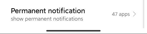 permanentnotification