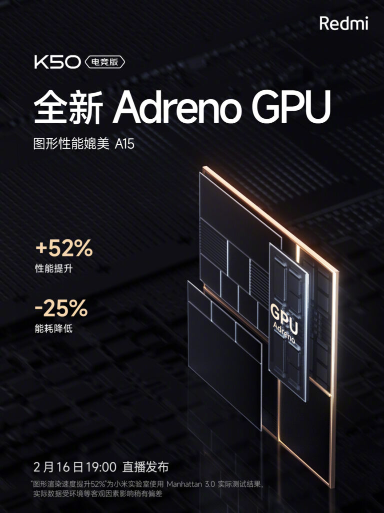 Redmi K50 Gaming GPU