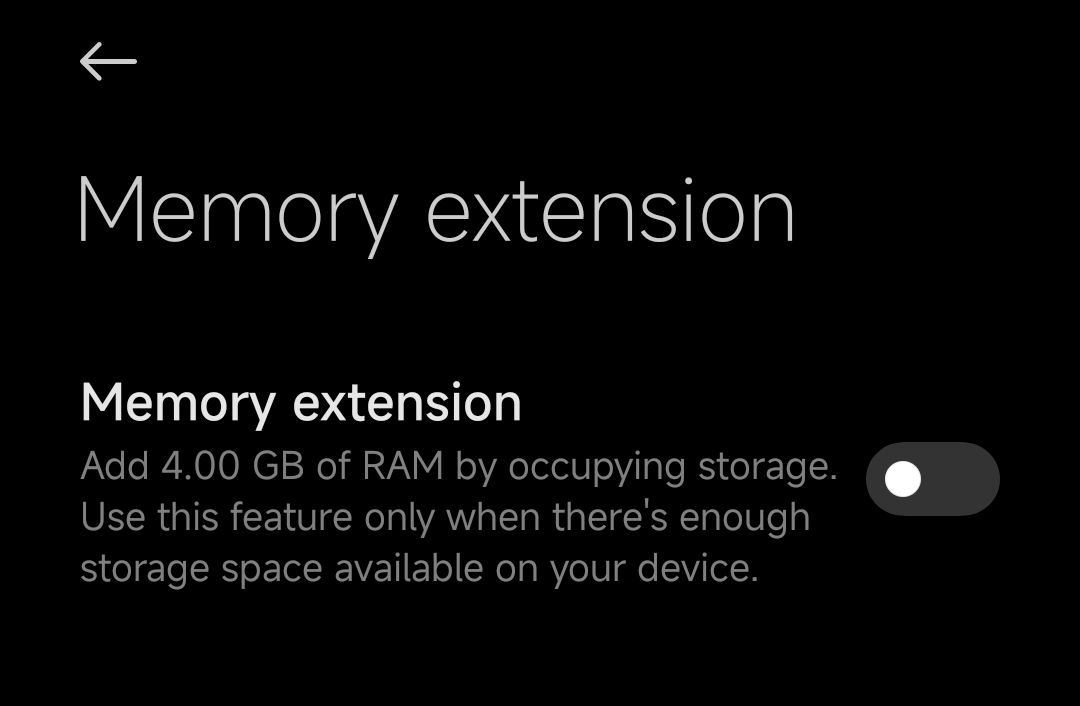 Increase Memory Extension - Step 3