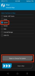 increase system partition