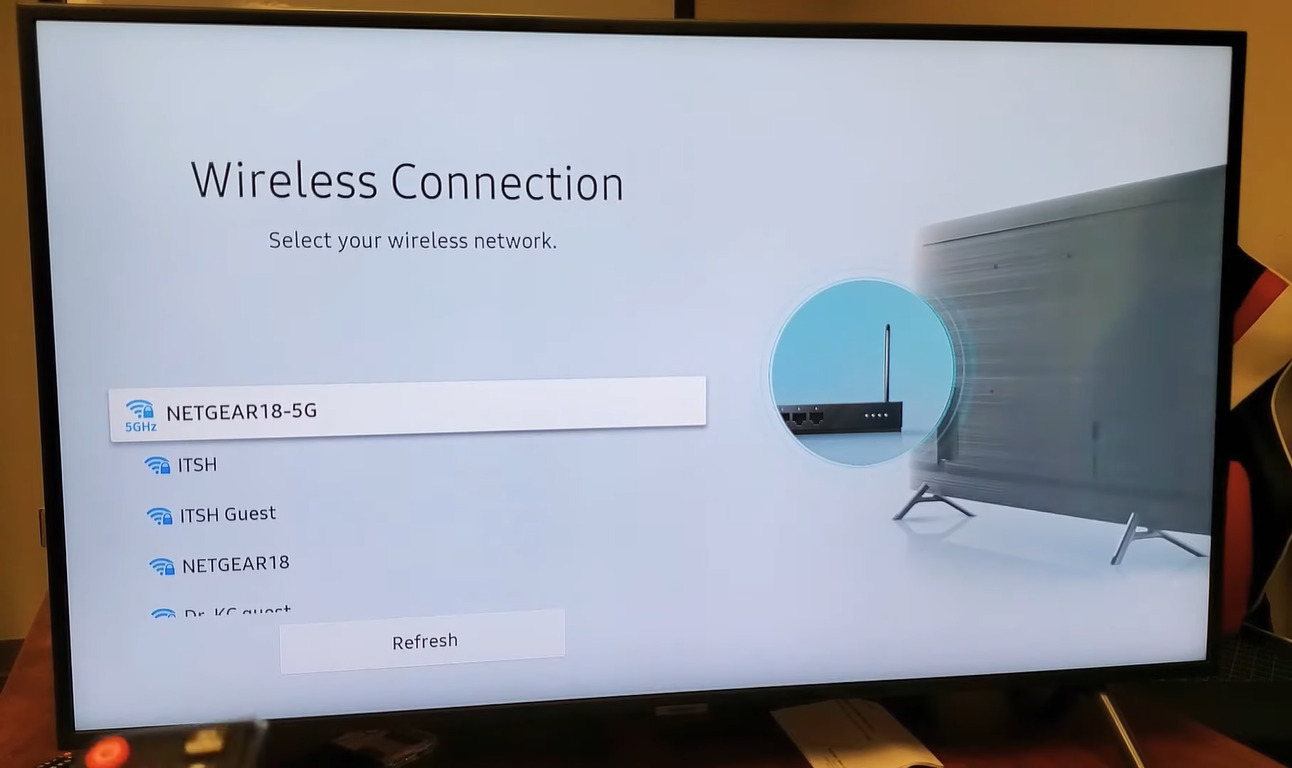 Connect Samsung TV to Wi-Fi
