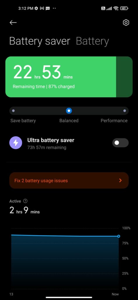 Battery Page