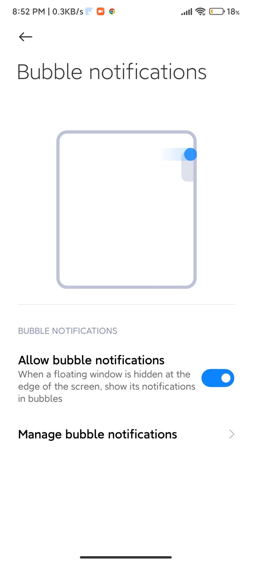 MIUI 13 Bubble Notifications