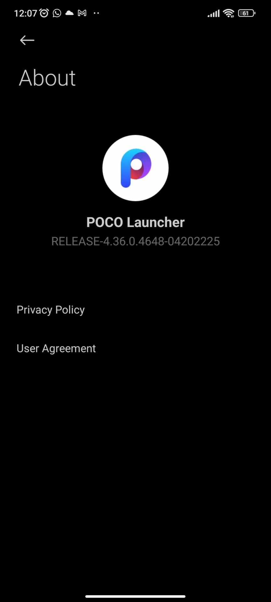 POCO Launcher Version