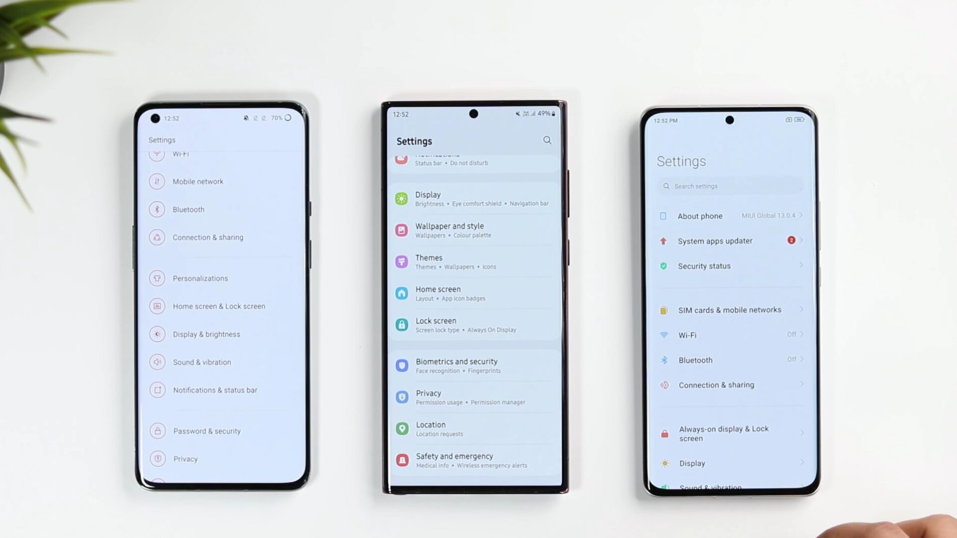 Comparing Android Interfaces