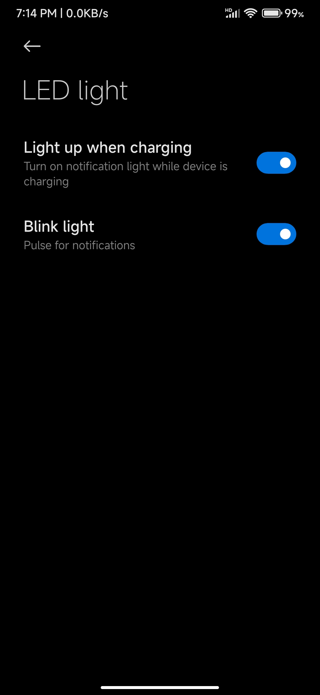 enable notification light