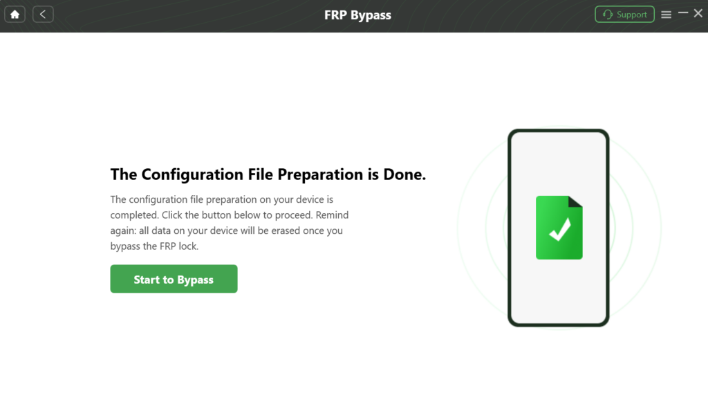 Configuration File Is Prepared for Bypassing FRP Lock