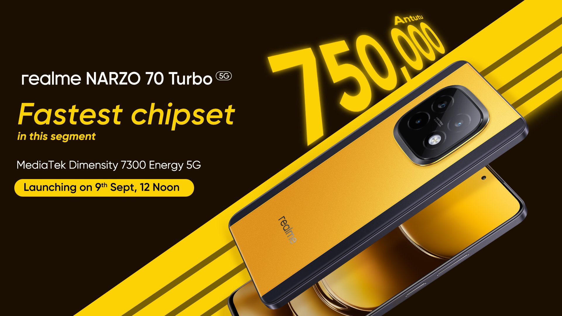 Confirmed: Realme Narzo 70 Turbo gets 5000mAh battery, 45W charging