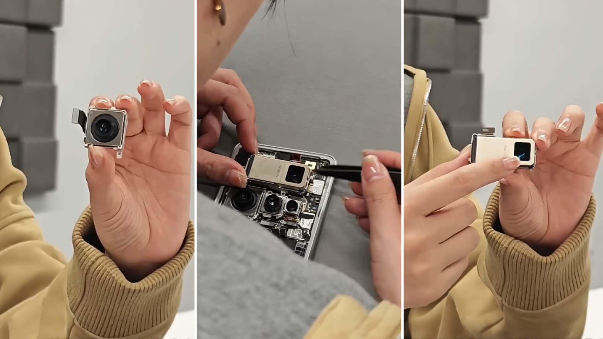 Xiaomi 15 Ultra camera lenses showcased in teardown video