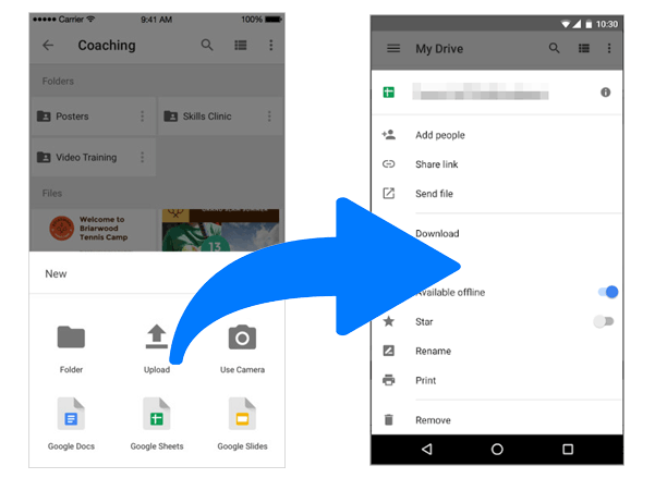 transfer video from iphone to android phone with google drive