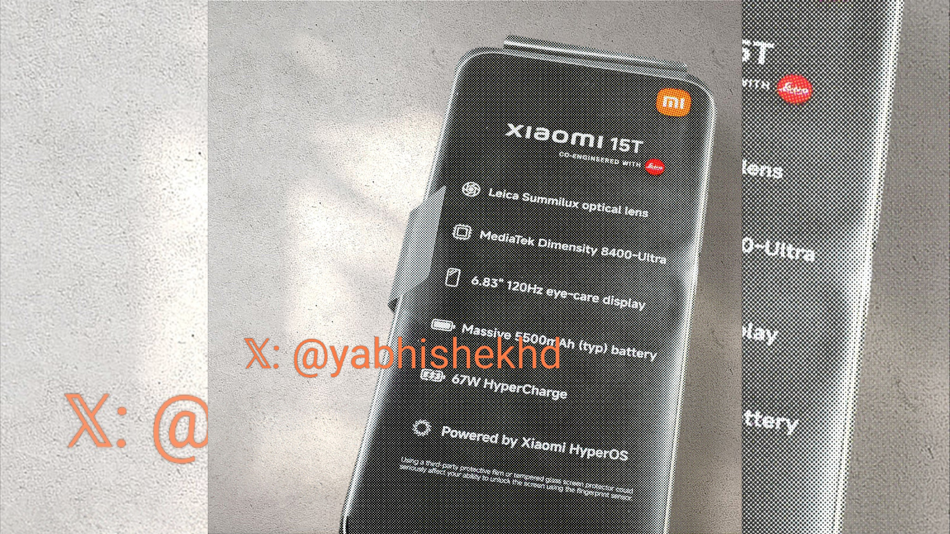Live unit leak confirms Xiaomi 15T key specs