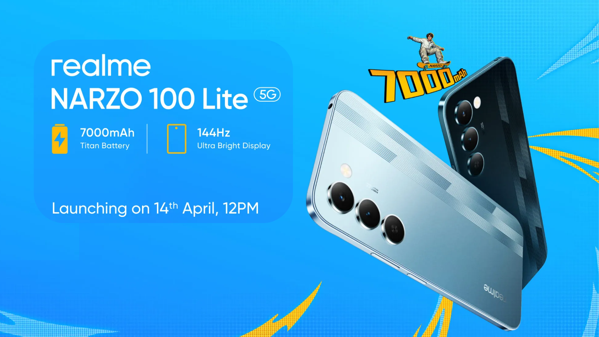 Realme Narzo 100 Lite 5G key specs confirmed ahead of April 14 debut